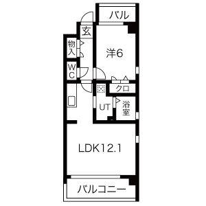 1LDK 間取り図