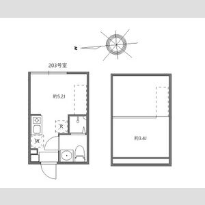 ワンルーム 間取り図