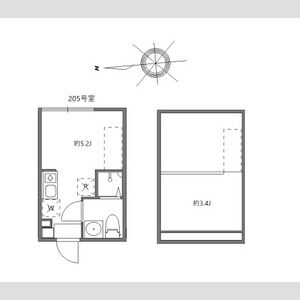 ワンルーム 間取り図