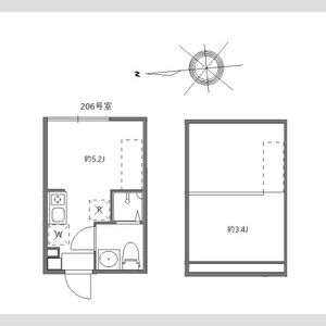 ワンルーム 間取り図