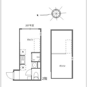 ワンルーム 間取り図