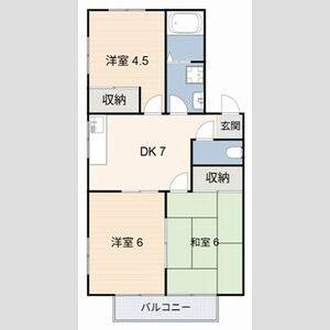 3DK 間取り図