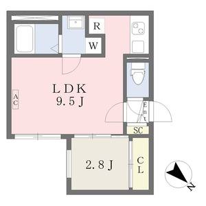 1LDK 間取り図