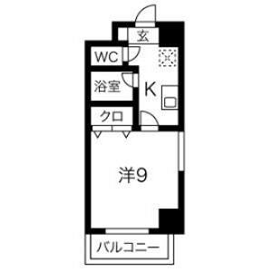 1K 間取り図