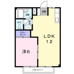 1LDK 間取り図