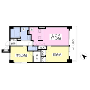 2LDK 間取り図