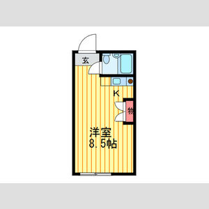 1K 間取り図