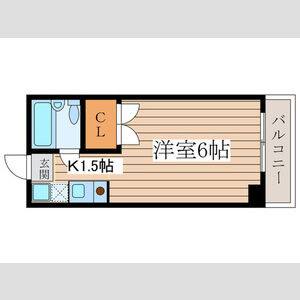 1K 間取り図