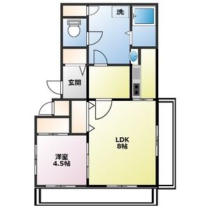 1LDK 間取り図