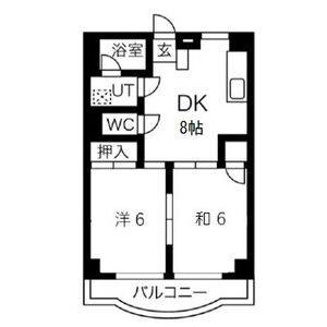 2DK 間取り図