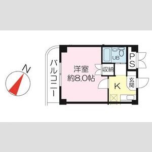 1K 間取り図