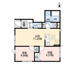 2LDK 間取り図