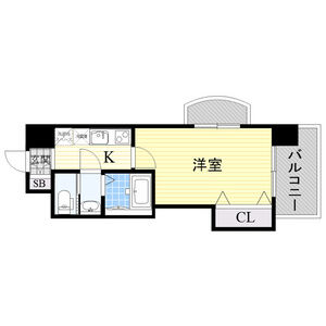 1K 間取り図
