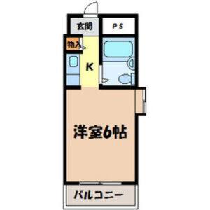 1K 間取り図