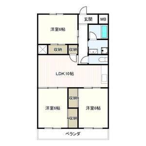 3LDK 間取り図