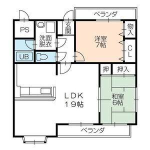 2LDK 間取り図