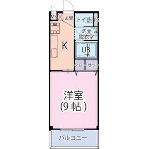 1K 間取り図