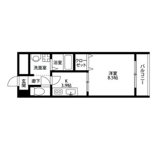 1K 間取り図