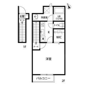 1K 間取り図