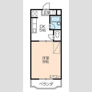 1DK 間取り図