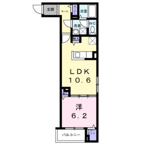 1LDK 間取り図