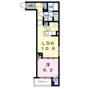 1LDK 間取り図