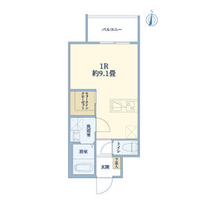 ワンルーム 間取り図