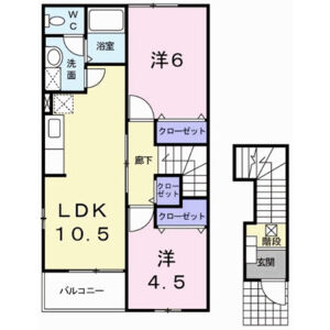 2LDK 間取り図