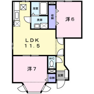 2LDK 間取り図