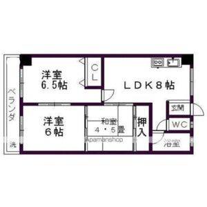 3DK 間取り図