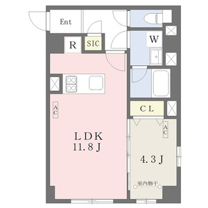 1LDK 間取り図