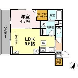 1LDK 間取り図