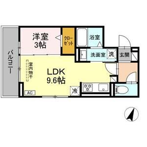 1LDK 間取り図
