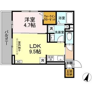 1LDK 間取り図