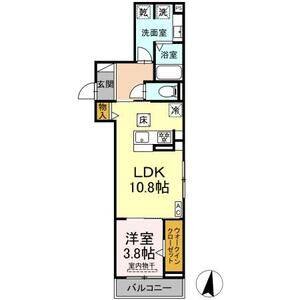 1LDK 間取り図