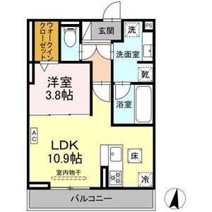 1LDK 間取り図