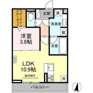 1LDK 間取り図