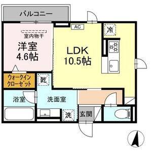 1LDK 間取り図