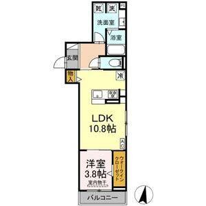1LDK 間取り図