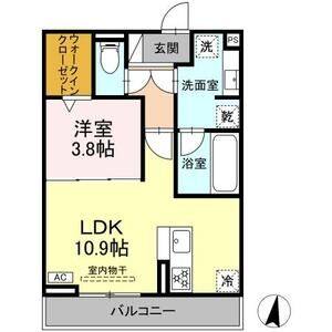 1LDK 間取り図