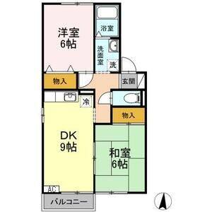 2DK 間取り図