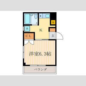 1K 間取り図