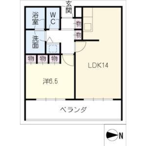 1LDK 間取り図
