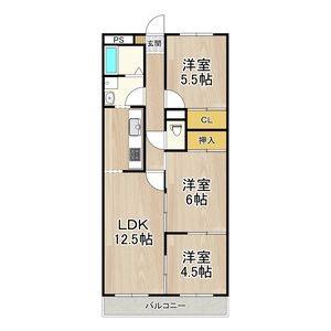 3LDK 間取り図