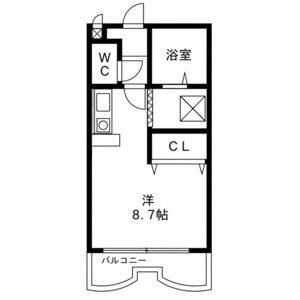 ワンルーム 間取り図