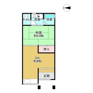 1DK 間取り図