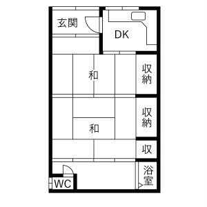 2DK 間取り図