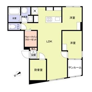 2LDK 間取り図