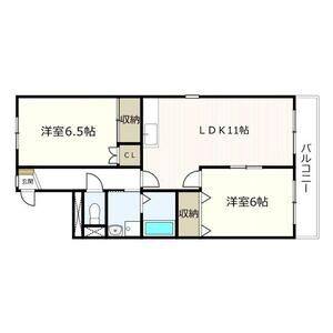 2LDK 間取り図