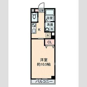 1K 間取り図